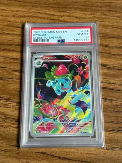 2025 Pokemon Mega Evolution Ivysaur Illustration Rare #134/132 PSA 10 GEM MINT - Image 1