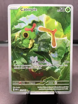 Pokemon TCG Caterpie 172/165 Sv: Scarlet & Violet 151 Illustration Rare NM - Image 1