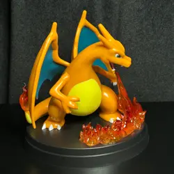 Charizard EX Super-Premium Collection (Figure Only), Pokemon Card Display Stand - Image 2