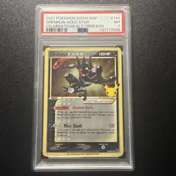 2021 Pokemon Greninja Goldstar Celebrations PSA 7 - Image 1