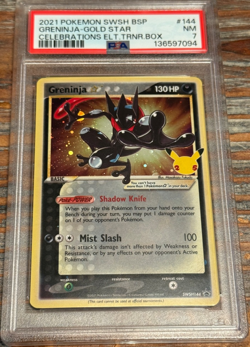 2021 Pokemon Swsh Black Star Promo 144 Greninja - Celebrations ETB PSA 7 NM - Image 3