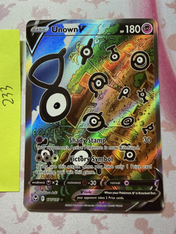 Pokemon Silver Tempest TCG Unown V 177/195 Alt Art NM - Image 1