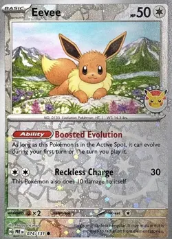 Eevee 074/131 - Pokemon Day 2025 Reverse Cosmo Holo - NM - Image 1