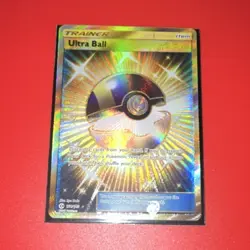 Pokemon Ultra Ball Full Art Holo Secret Rare Trainer SM Base Set 161/149 - Image 1