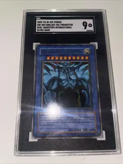 BGS 9 Mint Obelisk The Tormentor GBI-002 Ultra Rare Promo YuGiOh Graded 2003 - Image 1