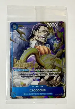 2025 One Piece 2-on-2 Battle Crocodile Winner 082 English Gold Stamp Sealed Card - Image 1