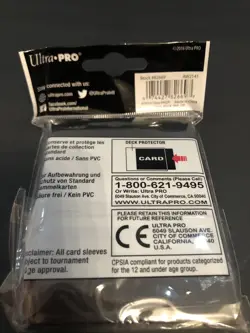 Ultra Pro Black MTG 2 - 50 Card Size Deck Protectors #82669 - Image 2