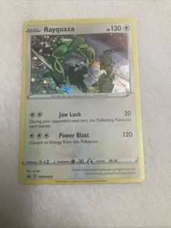 Pokemon TCG Rayquaza SWSH029 Cosmo Holo Promo Card Sword & Shield - Image 1