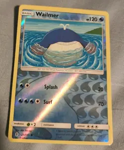 Pokemon TCG Wailmer 29/145 Sm-Guardians Rising Reverse Holo Mint Card - Image 1