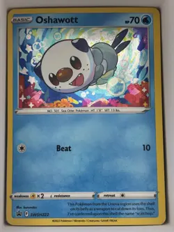 Oshawott - (Cosmo Holo) Promo SWSH: Sword & Shield Promo Cards SWSH222 NM - Image 1