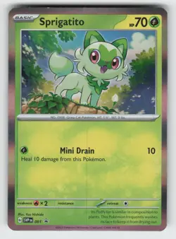 Sprigatito - 001 NM Holo SVP SV: Scarlet & Violet Promo Cards - Image 1