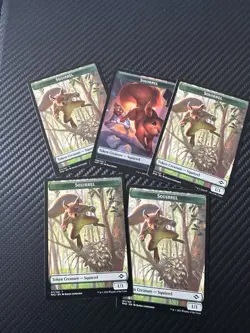 Squirrel Tokens Magic The Gathering Set Of Five (5) - Image 1