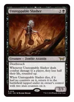 1x MTG Unstoppable Slasher - Duskmourn Rare Zombie! NM Mint! - Image 1