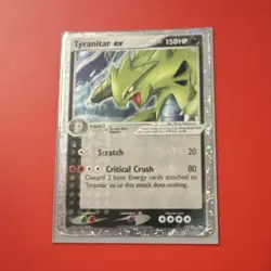 Pokemon TCG Tyranitar ex Holo 017/017 POP Series 1 Ultra Rare Stage 2 150 HP - Image 1