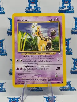 Girafarig 58/111 Neo Genesis Pokemon MP - Image 1
