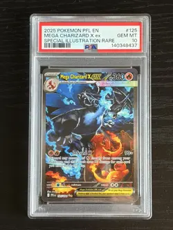 Mega Charizard X Ex PSA 10 - 125/094SIR - Phantasmal Flames - Pokemon UK SELLER - Image 1