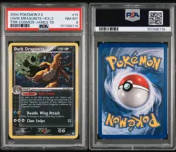Pokemon 2004 EX Team Rocket Returns Dark Dragonite Holo Jesse James TD PSA 8 - Image 3