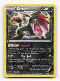 Pokemon TCG - Zoroark 91/162 Lightly Played Holo Rare BREAKthrough Reverse Holo - Image 1