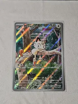 Me02: Phantasmal Flames Pokemon TCG Meowth Illustration Rare - Image 1