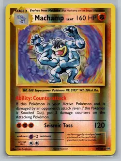 Machamp 59/108 Holo Rare Evolutions Pokemon Reverse Holo Lightly Played - Image 1