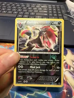 Pokemon Zoroark 91/162 Breakthrough Reverse Holo Rare Factory Rough Cut - Image 1