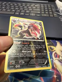 Pokemon Zoroark 91/162 Breakthrough Reverse Holo Rare Factory Rough Cut - Image 2