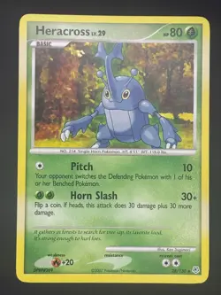Heracross 28/130 - Diamond & Pearl Base - Rare Non Holo Pokemon Card - LP - Image 1