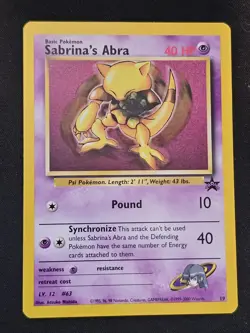 Pokemon TCG Sabrina's Abra 19 Black Star Promo Mint / Near Mint - Image 1