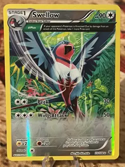 Pokemon SWELLOW Roaring Skies Full Art Holo 72/108 - Image 1
