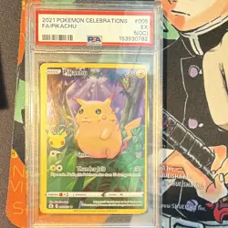 Miscut!! Pokemon Pikachu 005/025 Celebrations Full Art Holo PSA 5(OC)2021 - Image 1