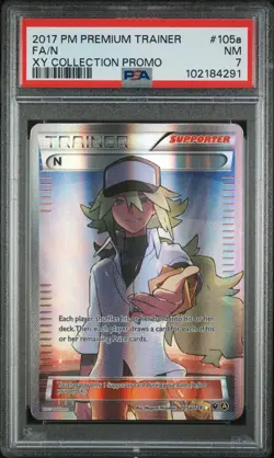 2017 POKEMON PREMIUM TRAINER XY COLLECTION PROMO #105A FULL ART/N PSA 7 - Image 1