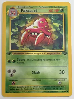 Pokemon TCG Parasect Base Jungle Set 41/64 1st Edition Uncommon - Image 1