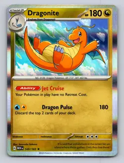 Dragonite 149/165 Rare 151 Pokemon Holo NM - Image 1