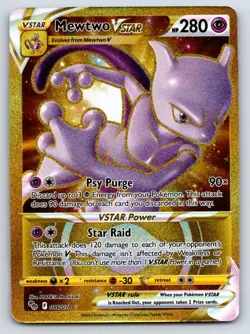 Pokemon - Mewtwo VSTAR 086/078 Secret Rare Holofoil - Pokemon GO - NM - Image 1