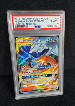 Pokemon Reshiram & Charizard GX 20/214 Unbroken Bonds Ultra Rare PSA 10 GEM MINT - Image 2