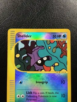 Pokemon Shellder 129/165 Expedition Base Set Reverse Holo LP - Image 2