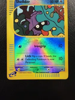 Pokemon Shellder 129/165 Expedition Base Set Reverse Holo LP - Image 3