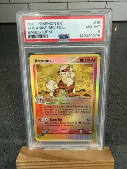2003 Pokemon EX Arcanine Reverse Foil Sandstorm #15 PSA 8 New Cert - Image 1