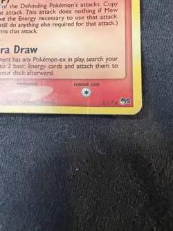 Pokemon Mew 003/017 Error Back Misprint POP Series 5 Holo Rare - LP/MP - Image 4
