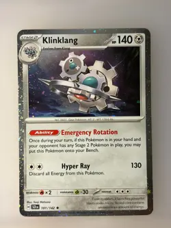 Pokemon Stellar Crown 101/142 Klinklang Cosmos Holo Exclusive - Image 1