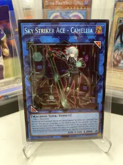 YuGiOh Sky Striker Ace Camellia Secret Rare L26D-ENS31 1st Edition - Image 1
