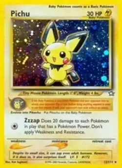 Pichu (#012/111) - 1st Edition Holofoil E - Neo Genesis MP Pokemon - Image 1