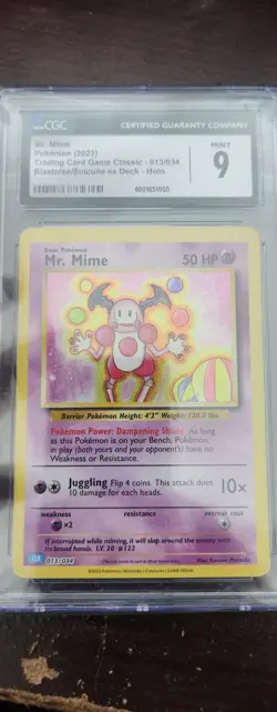Pokemon TCG - Mr. Mime 013/034 Classic Holo CGC 9 - Image 1
