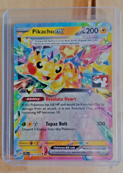 Pikachu ex 057/191 tera Play! Pokemon League Stamp Promo Prize Pack 7 NM - Image 1
