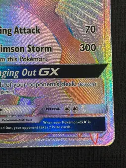 2017 POKEMON BURNING SHADOWS CHARIZARD GX 150/147 RAINBOW FULL ART SECRET RARE - Image 5