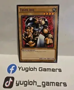 YUGIOH TIGER AXE M1L1 COMMON 1ST EDITION LIGHT PLAYED - Image 1