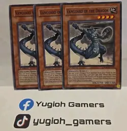 YUGIOH VANGUARD OF THE DRAGON X3 RGBT 1ST EDITION COMMON LIGHT PLAYED - Image 1
