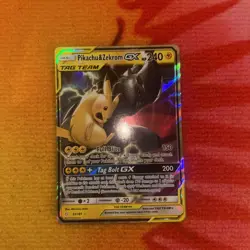 Pikachu & Zekrom Tag Team GX Holo Card 33/181 Sun and Moon - Image 1