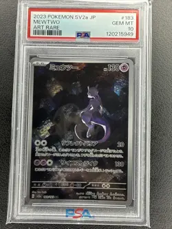 Mewtwo 183 Sv2a: Pokemon Card 151 Holo (Japanese) PSA 10 GEM MINT - Image 1