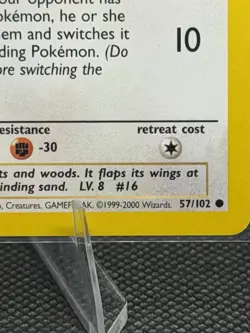 Pokemon TCG Base Set Pidgey #57/102 Common 4th Print Run UK (1999-2000) LP/NM - Image 3